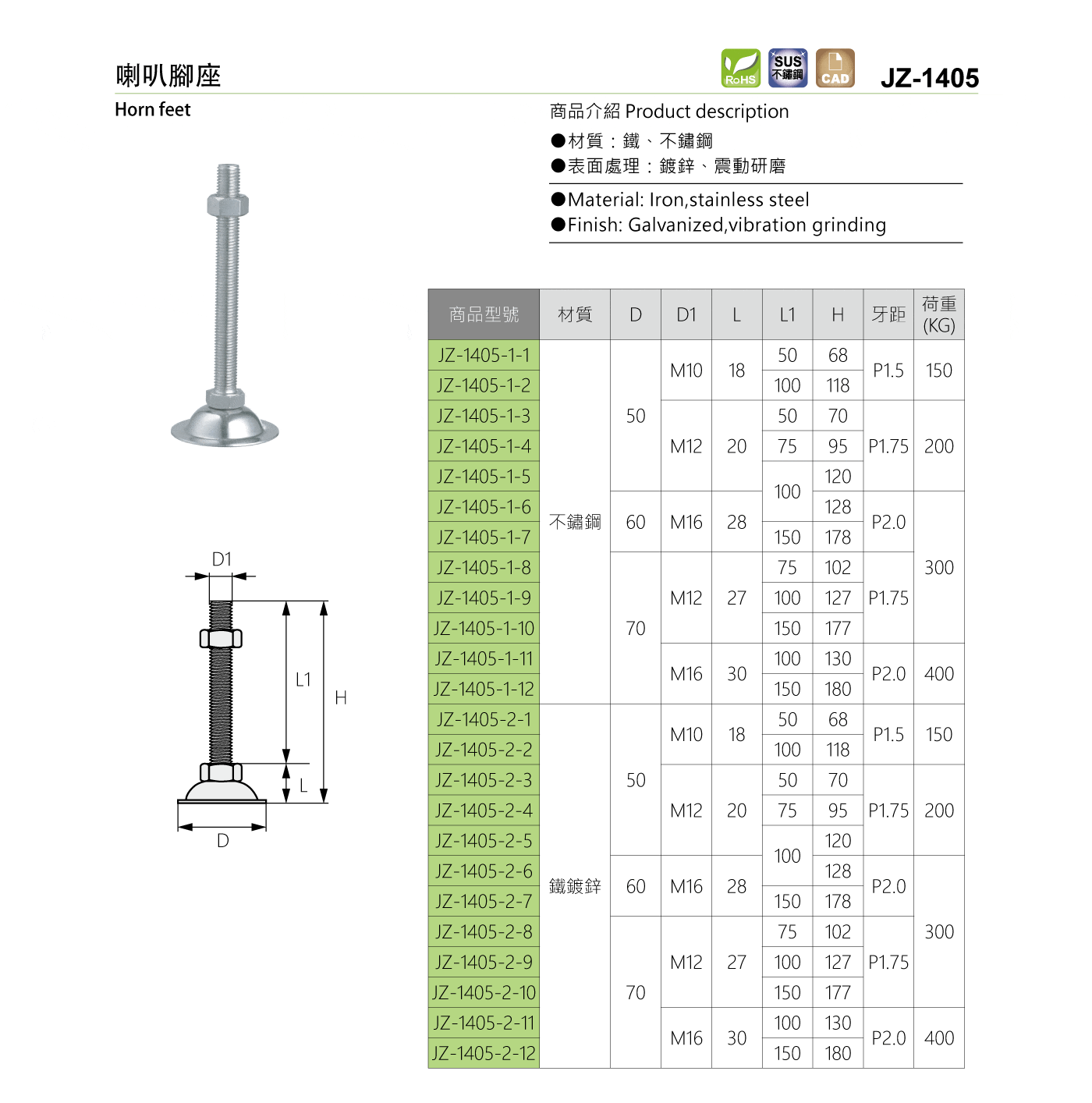 JZ-1405 喇叭腳座