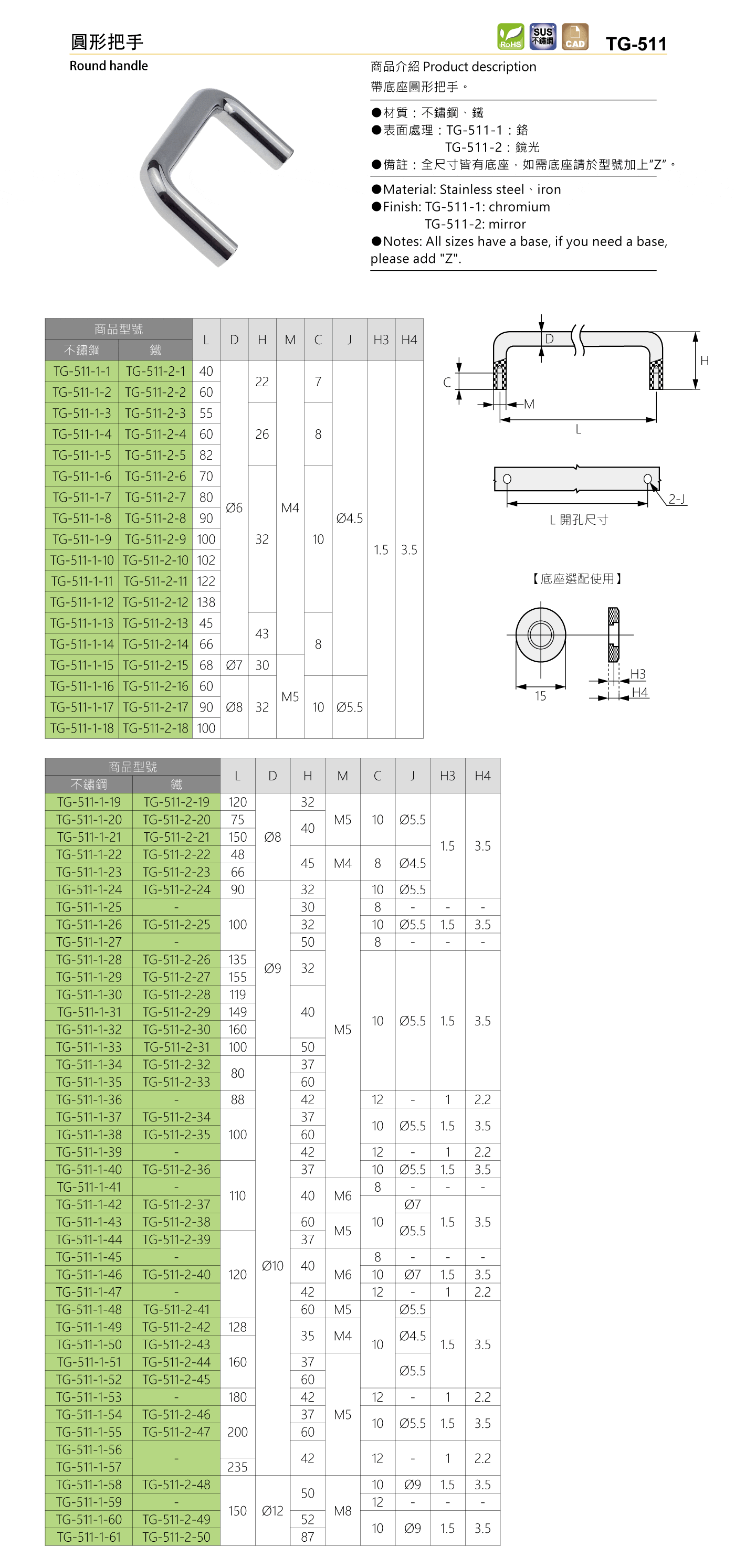 TG-511 圓形把手