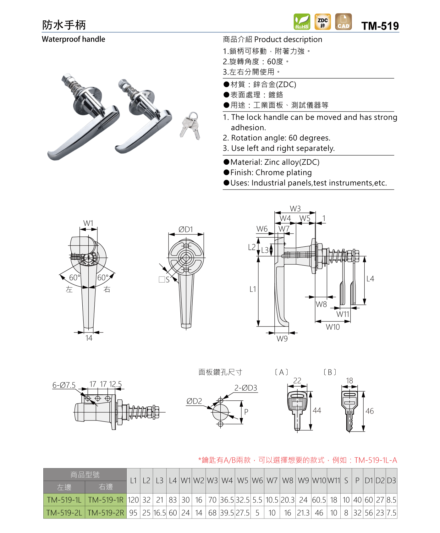 TM-519 防水手柄