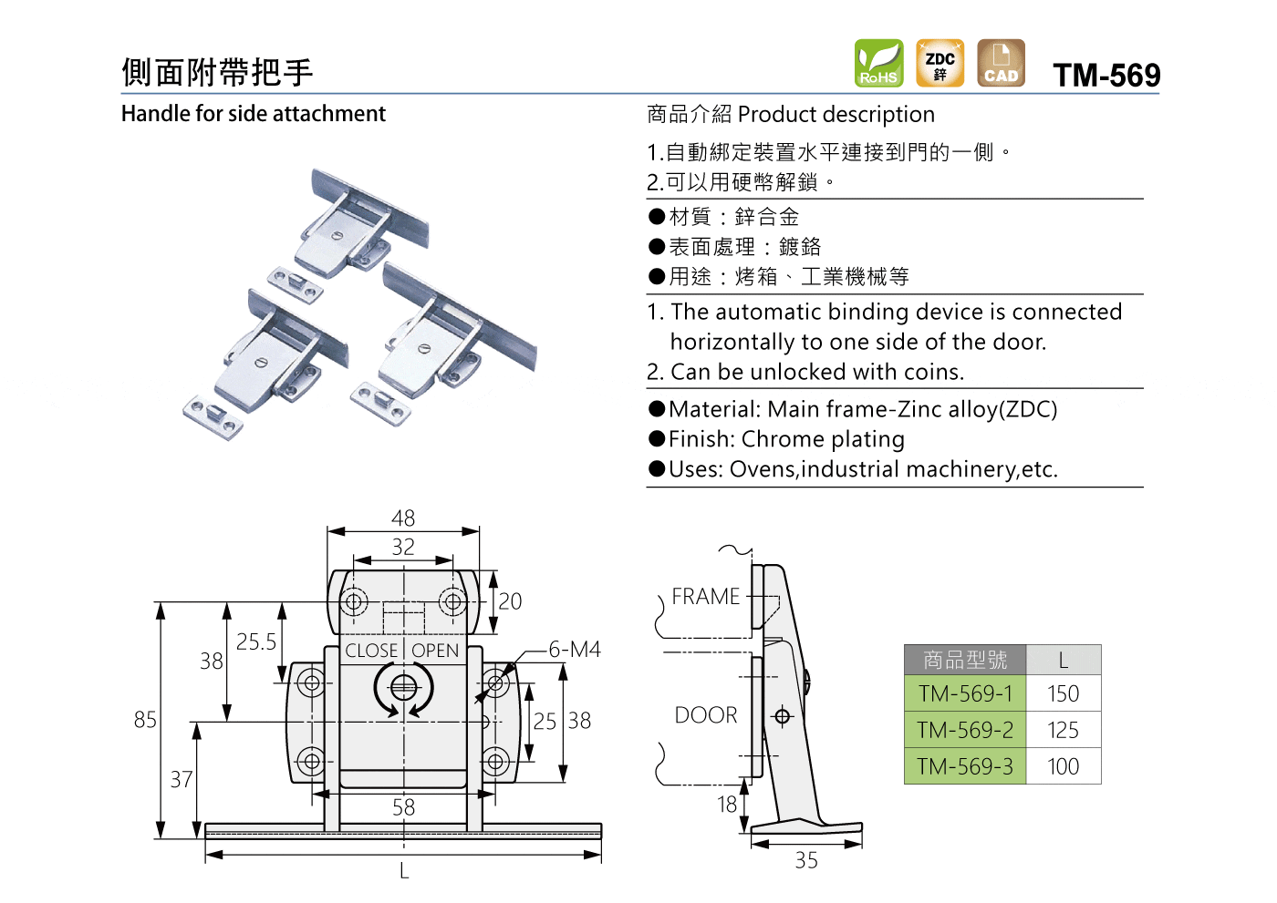 TM-569 側面附帶把手